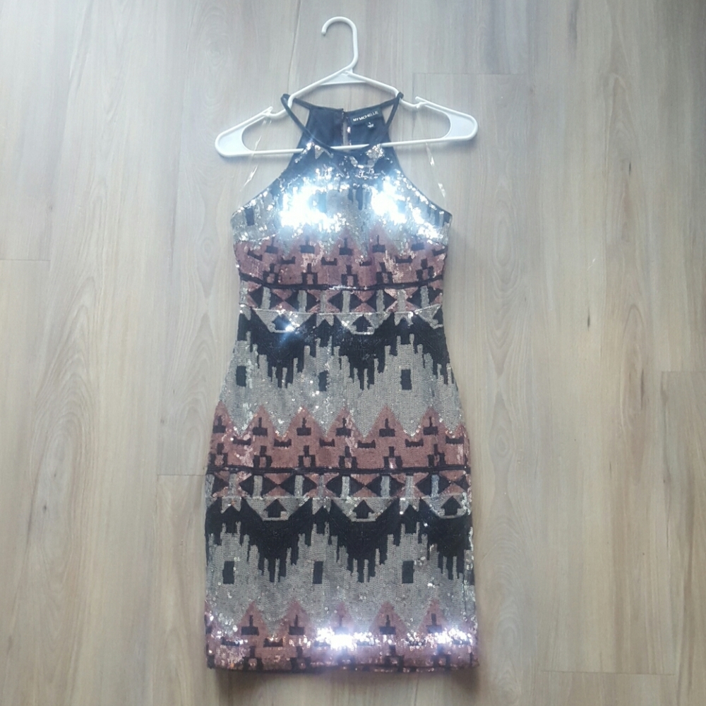 Sequined short dress